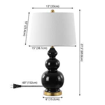 Bowen 27.5" Ceramic LED Table Lamp - JONATHAN Y